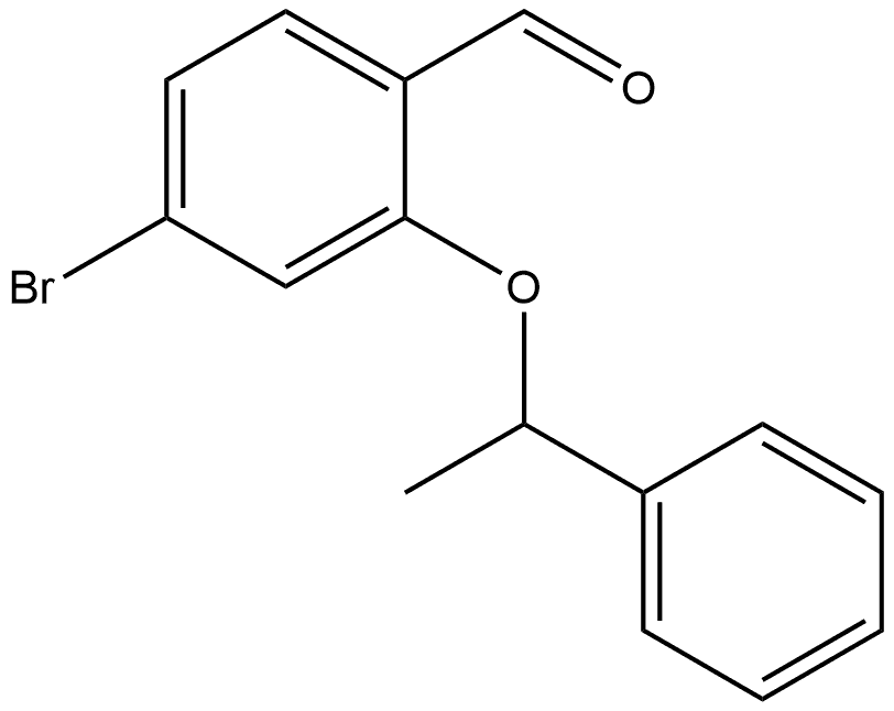 4-Bromo-2-(1-phenylethoxy)benzaldehyde Structure