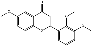 4H-1-Benzopyran-4-one, 2-(2,3-dimethoxyphenyl)-2,3-dihydro-6-methoxy- Structure