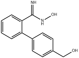 [1,1'-Biphenyl]-2-carboximidamide, N-hydroxy-4'-(hydroxymethyl)- Structure