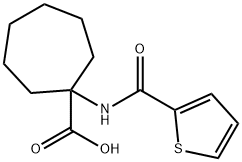 Cycloheptanecarboxylic acid, 1-[(2-thienylcarbonyl)amino]- Structure