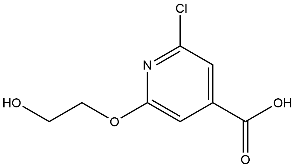 2-Chloro-6-(2-hydroxyethoxy)-4-pyridinecarboxylic acid Structure