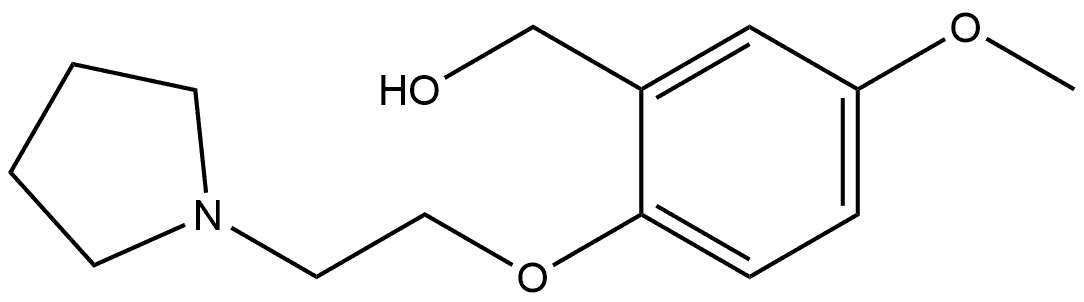 5-Methoxy-2-[2-(1-pyrrolidinyl)ethoxy]benzenemethanol Structure