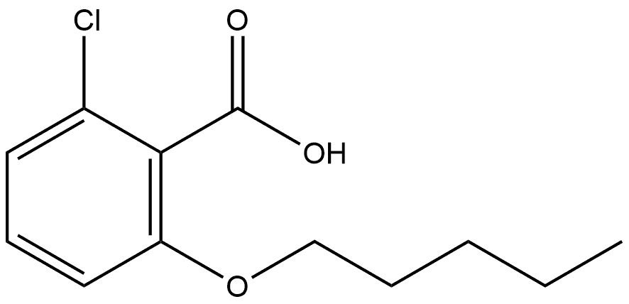 2-Chloro-6-(pentyloxy)benzoic acid Structure