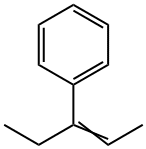 Benzene, (1-ethyl-1-propen-1-yl)- 구조식 이미지