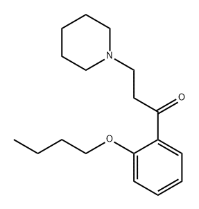 1-Propanone, 1-(2-butoxyphenyl)-3-(1-piperidinyl)- Structure