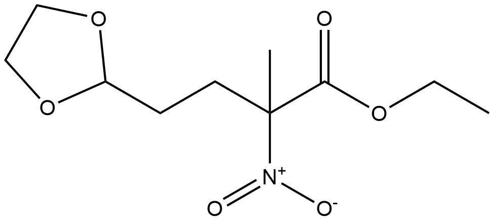 1,3-Dioxolane-2-butanoic acid, α-methyl-α-nitro-, ethyl ester Structure