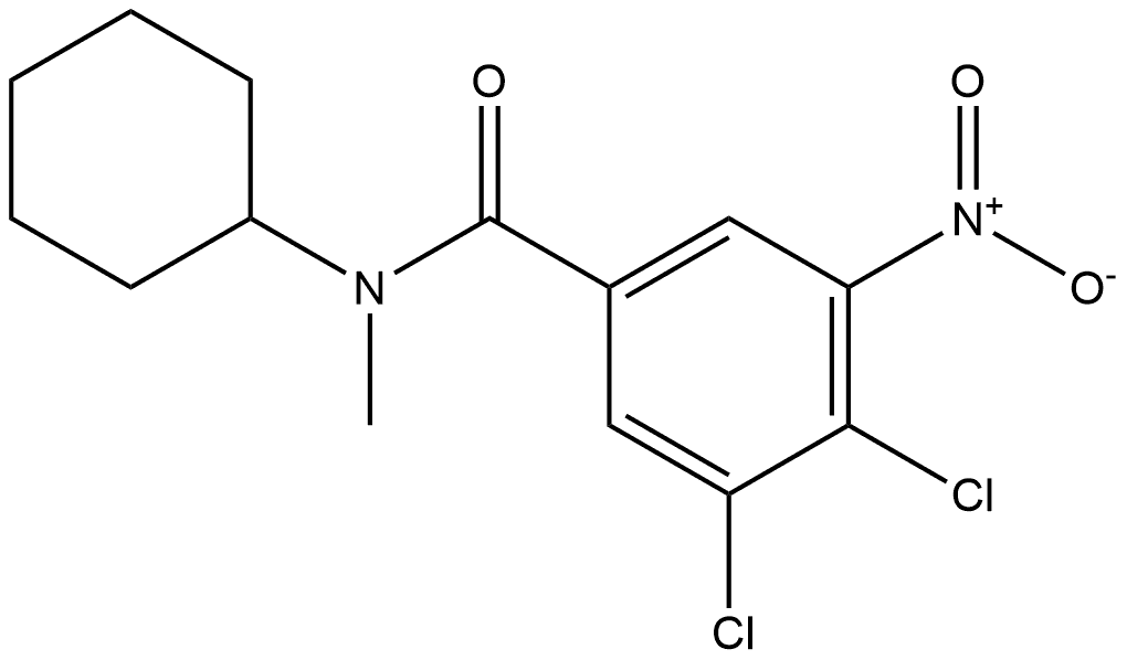 3,4-dichloro-N-cyclohexyl-N-methyl-5-nitrobenzamide Structure