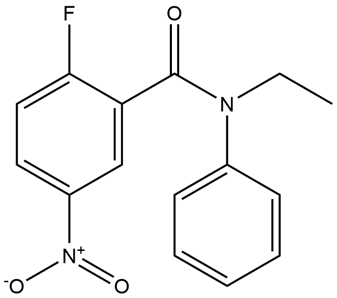 N-ethyl-2-fluoro-5-nitro-N-phenylbenzamide Structure