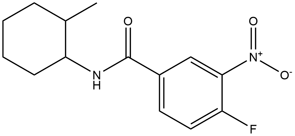 4-fluoro-N-(2-methylcyclohexyl)-3-nitrobenzamide Structure