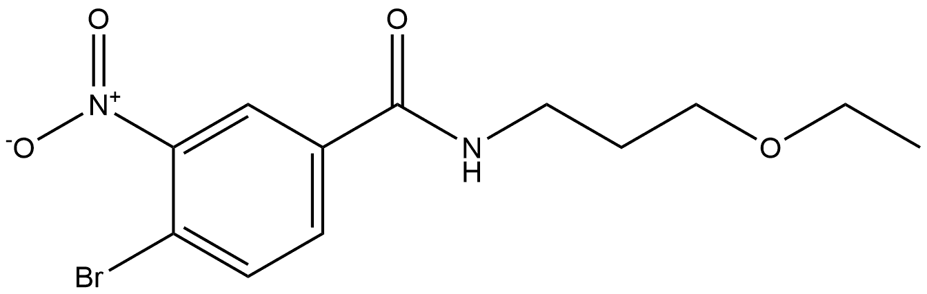 4-bromo-N-(3-ethoxypropyl)-3-nitrobenzamide 구조식 이미지