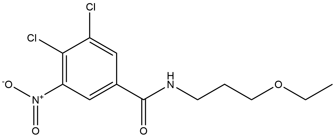 3,4-dichloro-N-(3-ethoxypropyl)-5-nitrobenzamide Structure