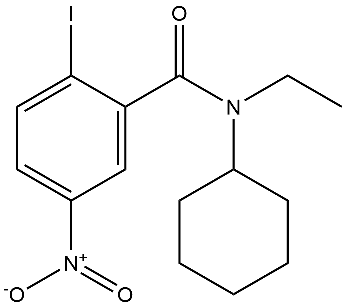 N-cyclohexyl-N-ethyl-2-iodo-5-nitrobenzamide Structure