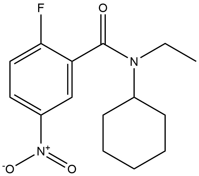 N-cyclohexyl-N-ethyl-2-fluoro-5-nitrobenzamide Structure