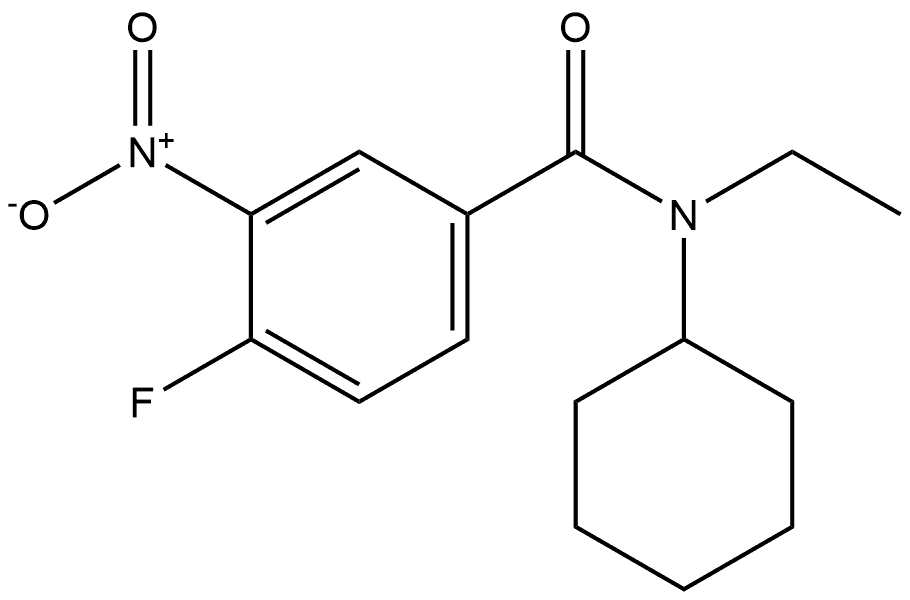 N-cyclohexyl-N-ethyl-4-fluoro-3-nitrobenzamide Structure