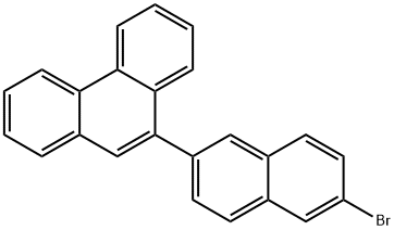 Phenanthrene, 9-(6-bromo-2-naphthalenyl)- 구조식 이미지