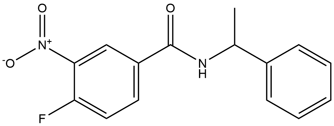 4-fluoro-3-nitro-N-(1-phenylethyl)benzamide Structure