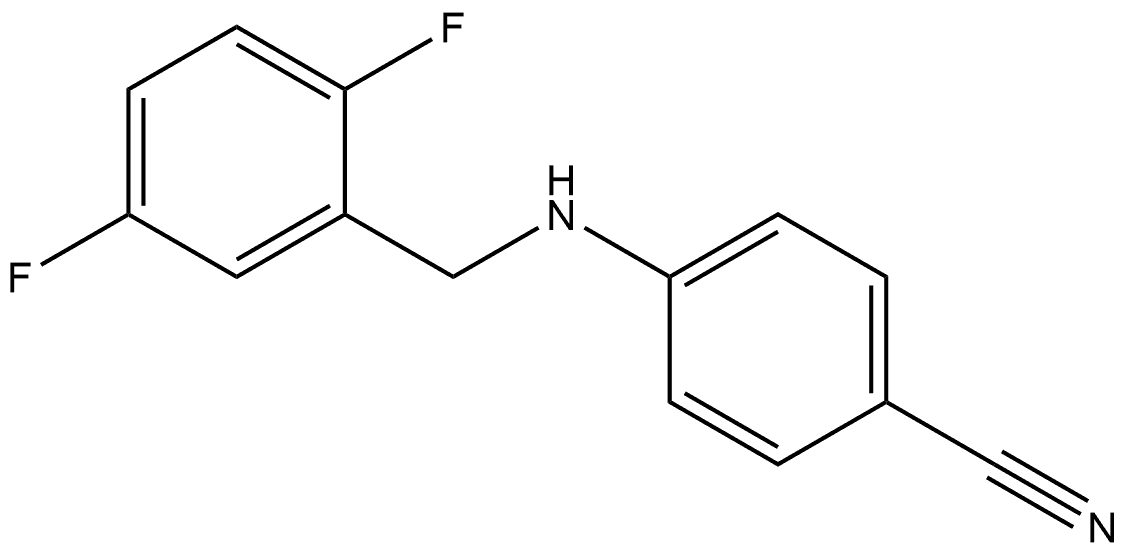 4-[[(2,5-Difluorophenyl)methyl]amino]benzonitrile Structure