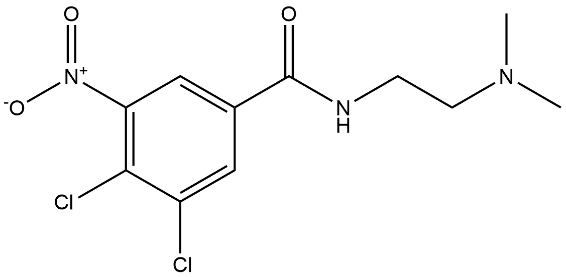 3,4-dichloro-N-(2-(dimethylamino)ethyl)-5-nitrobenzamide Structure