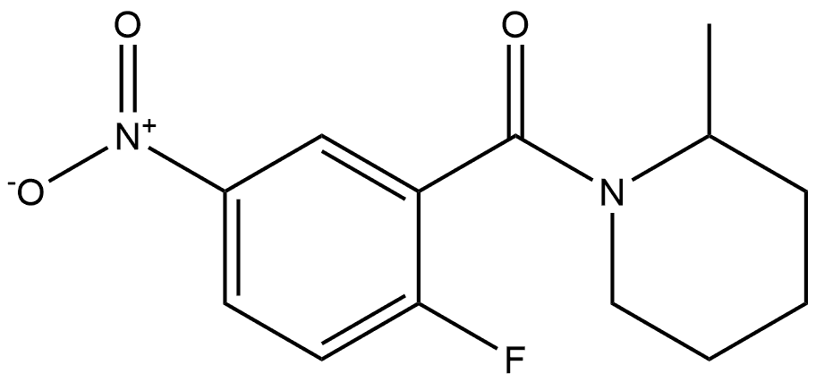 (2-fluoro-5-nitrophenyl)(2-methylpiperidin-1-yl)methanone Structure