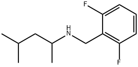 Benzenemethanamine, N-(1,3-dimethylbutyl)-2,6-difluoro- Structure