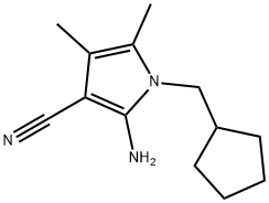 1H-Pyrrole-3-carbonitrile, 2-amino-1-(cyclopentylmethyl)-4,5-dimethyl- Structure