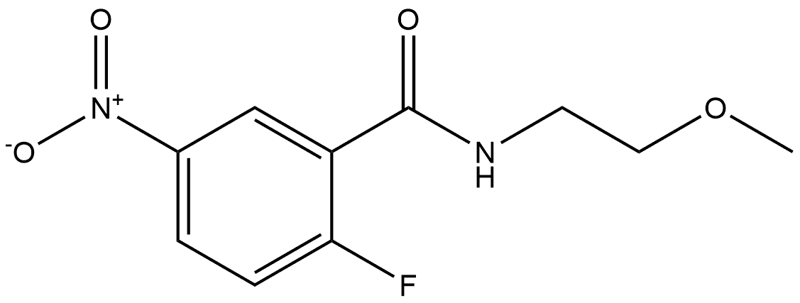 2-fluoro-N-(2-methoxyethyl)-5-nitrobenzamide Structure