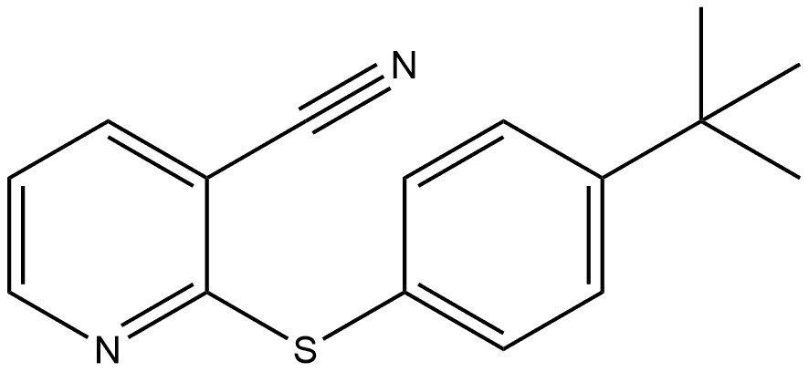 2-[[4-(1,1-Dimethylethyl)phenyl]thio]-3-pyridinecarbonitrile Structure