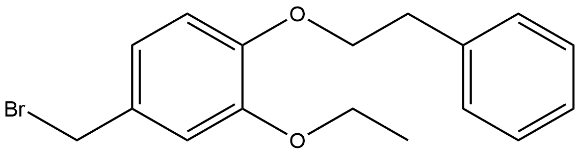 4-(Bromomethyl)-2-ethoxy-1-(2-phenylethoxy)benzene Structure