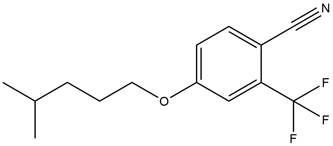 4-[(4-Methylpentyl)oxy]-2-(trifluoromethyl)benzonitrile 구조식 이미지