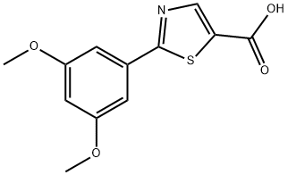 5-Thiazolecarboxylic acid, 2-(3,5-dimethoxyphenyl)- Structure