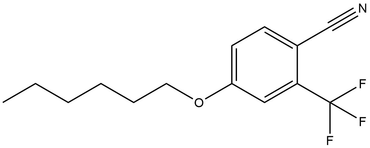 4-(Hexyloxy)-2-(trifluoromethyl)benzonitrile Structure