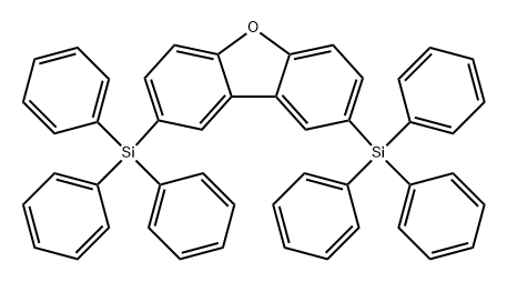 Dibenzofuran, 2,8-bis(triphenylsilyl)- Structure