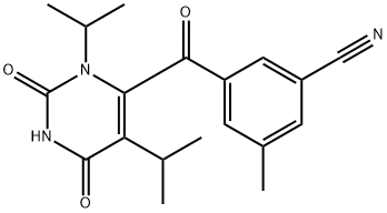 Benzonitrile, 3-methyl-5-[[1,2,3,6-tetrahydro-3,5-bis(1-methylethyl)-2,6-dioxo-4-pyrimidinyl]carbonyl]- Structure