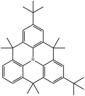 4H,8H,12H-Benzo[1,9]quinolizino[3,4,5,6,7-defg]acridine, 2,6-bis(1,1-dimethylethyl)-4,4,8,8,12,12-hexamethyl- Structure