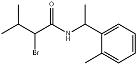 Butanamide, 2-bromo-3-methyl-N-[1-(2-methylphenyl)ethyl]- Structure