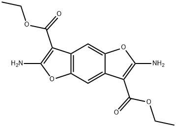 Benzo[1,2-b:4,5-b']difuran-3,7-dicarboxylic acid, 2,6-diamino-, 3,7-diethyl ester 구조식 이미지