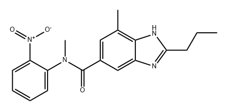 1H-Benzimidazole-5-carboxamide, N,7-dimethyl-N-(2-nitrophenyl)-2-propyl- Structure