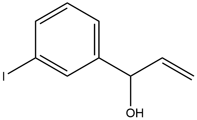 Benzenemethanol, α-ethenyl-3-iodo- Structure