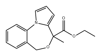 4H,6H-Pyrrolo[1,2-a][4,1]benzoxazepine-4-carboxylic acid, 4-methyl-, ethyl ester 구조식 이미지