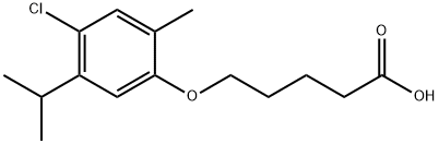 5-[4-chloro-2-methyl-5-(propan-2-yl)phenoxy]pent
anoic acid Structure