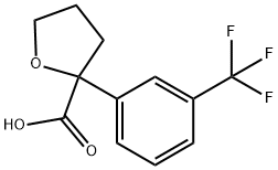 Tetrahydro-2-[3-(trifluoromethyl)phenyl]-2-furancarboxylic acid Structure