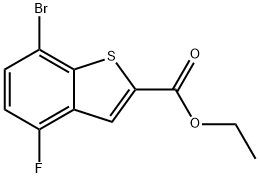 Benzo[b]thiophene-2-carboxylic acid, 7-bromo-4-fluoro-, ethyl ester Structure