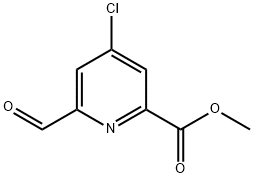 2-Pyridinecarboxylic acid, 4-chloro-6-formyl-, methyl ester Structure