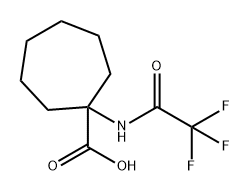 Cycloheptanecarboxylic acid, 1-[(2,2,2-trifluoroacetyl)amino]- Structure