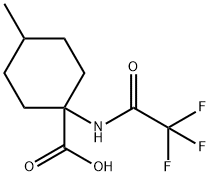 Cyclohexanecarboxylic acid, 4-methyl-1-[(2,2,2-trifluoroacetyl)amino]- Structure