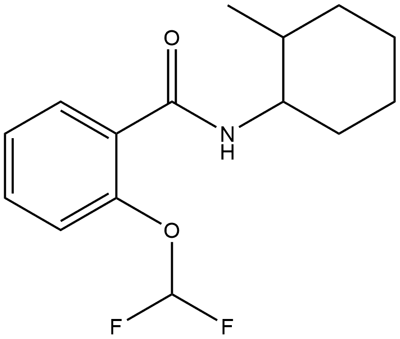 2-(Difluoromethoxy)-N-(2-methylcyclohexyl)benzamide Structure