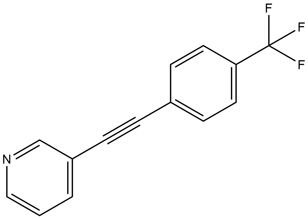 3-[2-[4-(Trifluoromethyl)phenyl]ethynyl]pyridine Structure