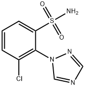 Benzenesulfonamide, 3-chloro-2-(1H-1,2,4-triazol-1-yl)- Structure