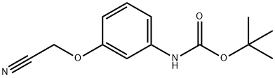 Carbamic acid, N-[3-(cyanomethoxy)phenyl]-, 1,1-dimethylethyl ester Structure