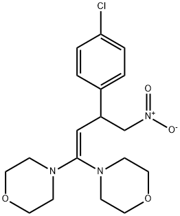 Morpholine, 4,4'-[3-(4-chlorophenyl)-4-nitro-1-buten-1-ylidene]bis- 구조식 이미지